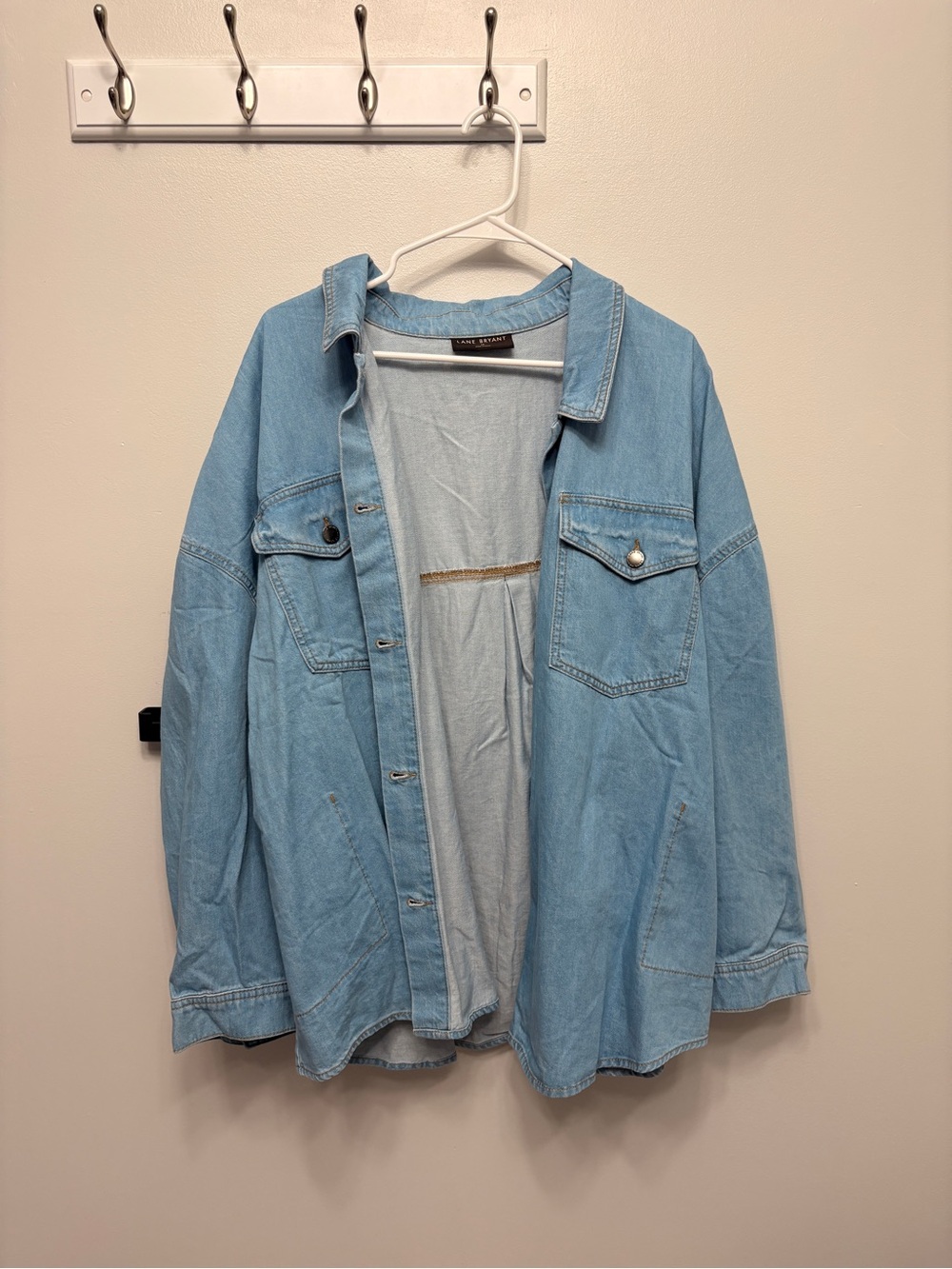 Lane Bryant Light Blue Denim Shirt Jacket